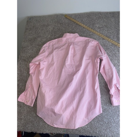 Polo Ralph Lauren Classic Fit Shirt Solid Pink 16-34/35 Mens XLT Blue Pony Prep - Picture 8 of 8